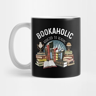 Funny Book Lovers Bookaholic Addicted To Reading Mug